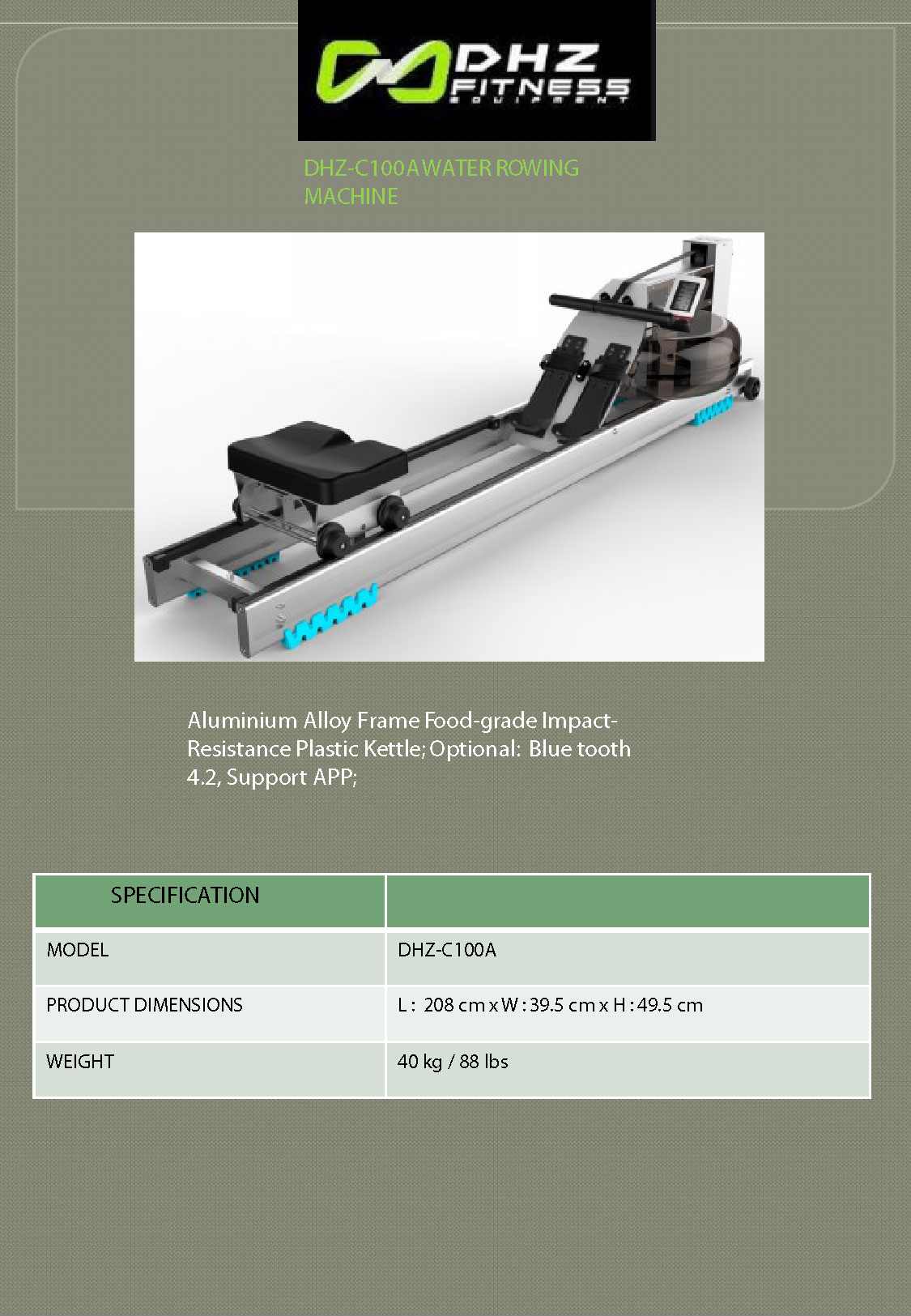 DHZ-C100A WATER ROWING MACHINE-01